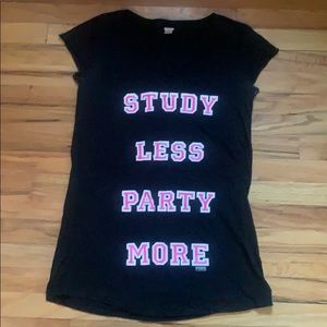 PINK Vneck seep shirt